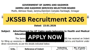 JKSSB Recruitment 2026